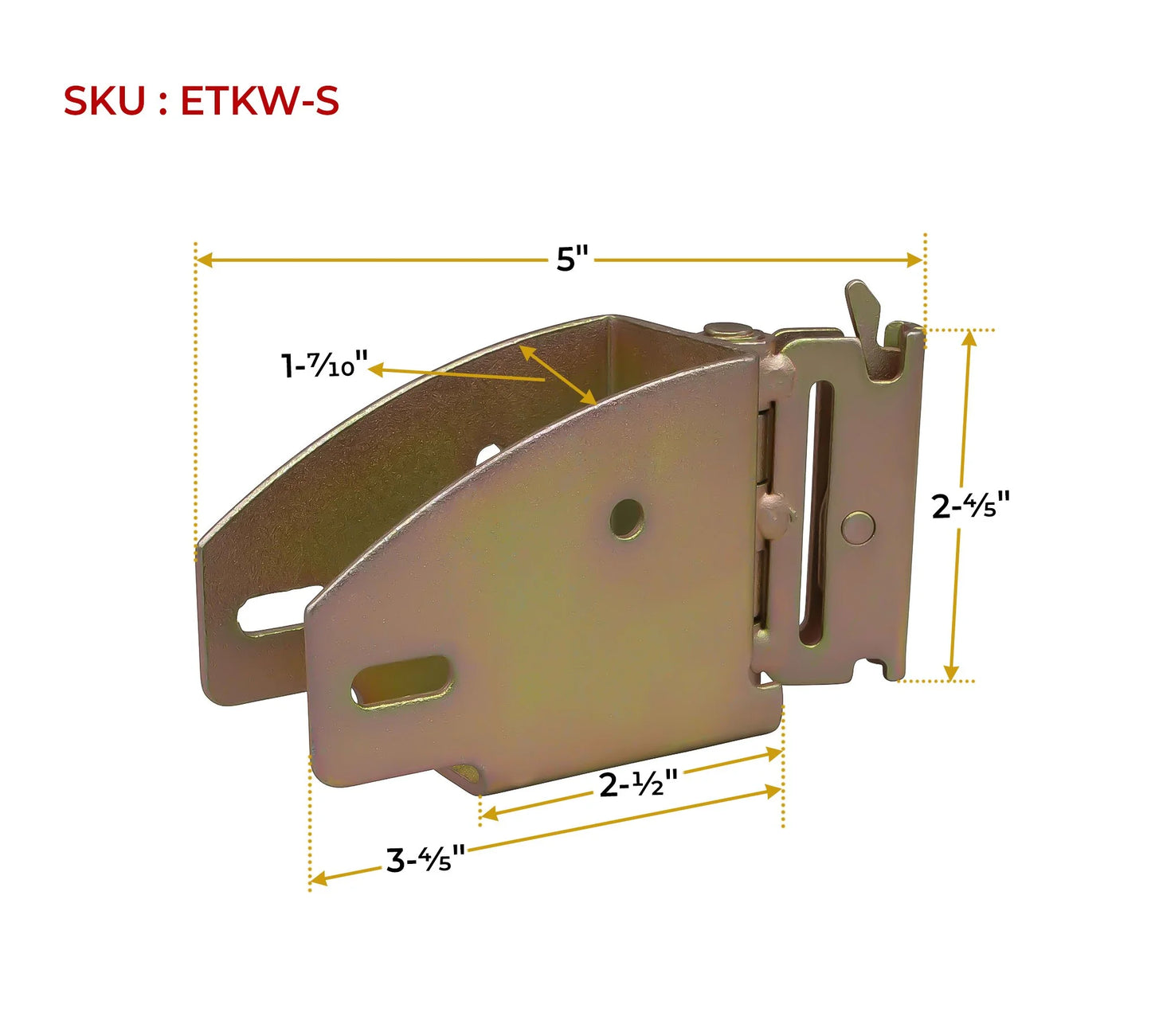 (4 Pack) E-Track Wood Beam Socket Shelf Brackets w/ Rotating Hinge - E Track Bracket for 2x4 & 2x6 Wood Beams Fitting in Truck, Enclosed Trailer, Cargo, Van - E-Track Accessories & Rail System